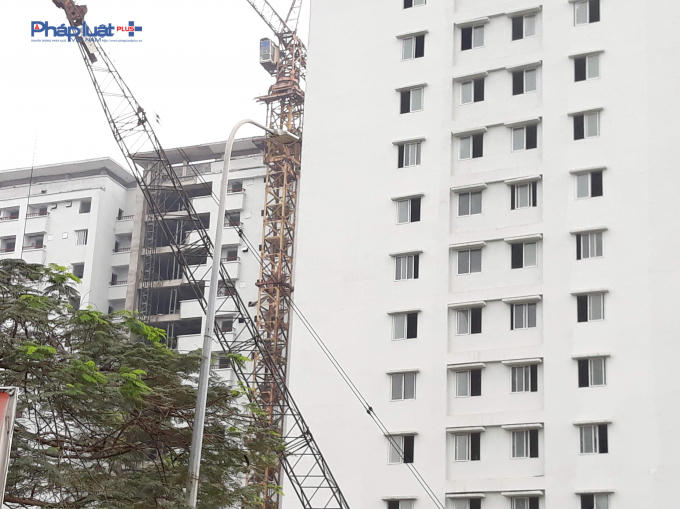 Hạng mục dở dang tại dự án.