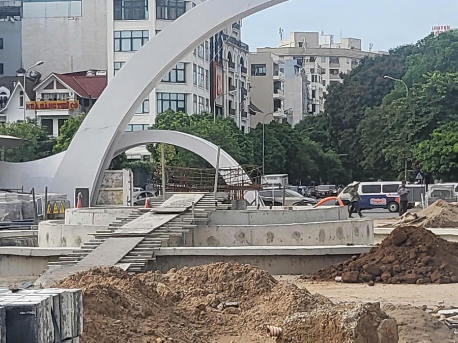 Khu vực quảng trường trung tâm, nơi sẽ diễn ra các hoạt động giải trí ngoài trời.