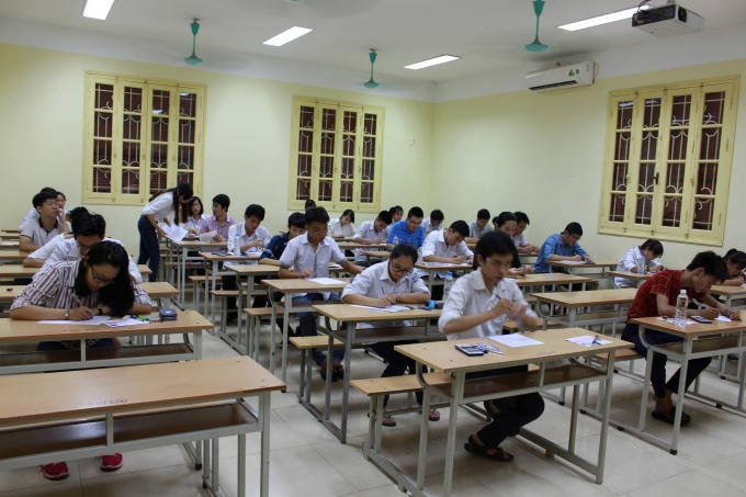 Không khí ngày thi thứ 2 tại đây diễn ra nghiêm túc.