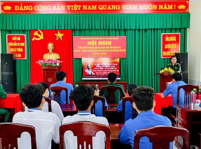 Đồn Biên phòng Vĩnh Hải tổ chức học tập truyền thống tuyên truyền kỷ niệm 80 năm quốc khánh 2/9