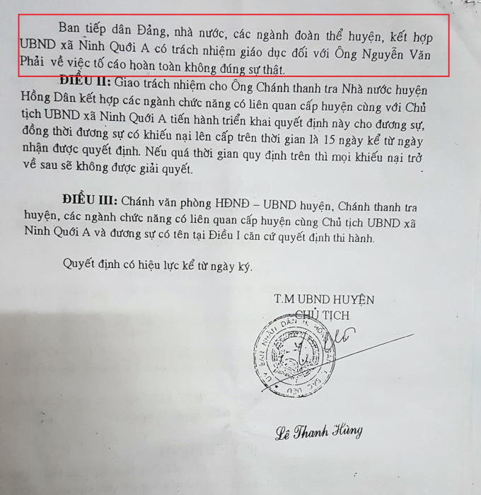 Liệu việc tố cáo của ông Phải có đúng sự thật?