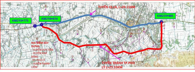 Tuyến tránh Phủ Lý.Vắng vẻ tuyến tránh.