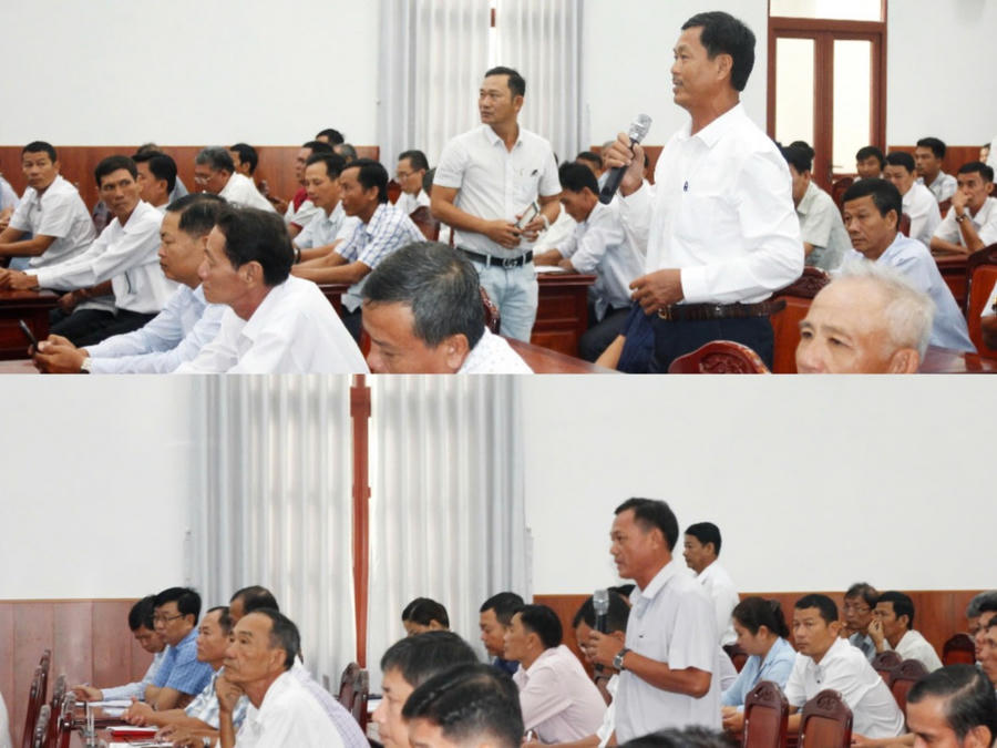 Nông dân đặt câu hỏi tại Hội nghị.