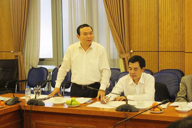 Ông Nguyễn Kim Tinh, Phó Bí thư thường trực Đảng uỷ Bộ Tư pháp phát biểu tại Hội nghị .