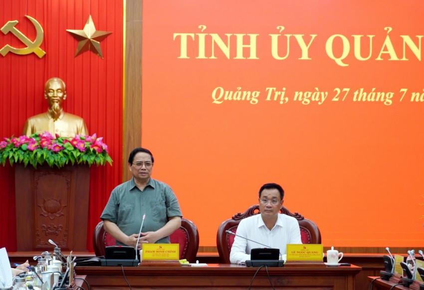 Thủ tướng đề nghị tỉnh Quảng Trị cần thúc đẩy mạnh mẽ các động lực tăng trưởng mới.