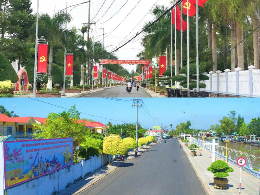 Nhiều tuyến đường xanh, sạch, đẹp, thị trấn Phước Long (huyện Phước Long) giữ vững đạt chuẩn văn minh đô thị.