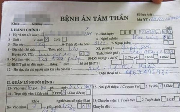 Bệnh án giả đươc nhập số hiệu, vào sổ y lệnh, sổ theo dõi thuốc, sổ theo dõi ra vào viện.