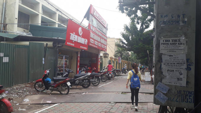 Cửa hàng xe máy nơi xảy ra sự việc trên.