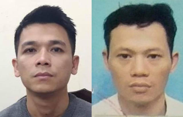 Nguyễn Anh Vũ (trái) và Nguyễn Xuân Quý, 2 bị can trong vụ án