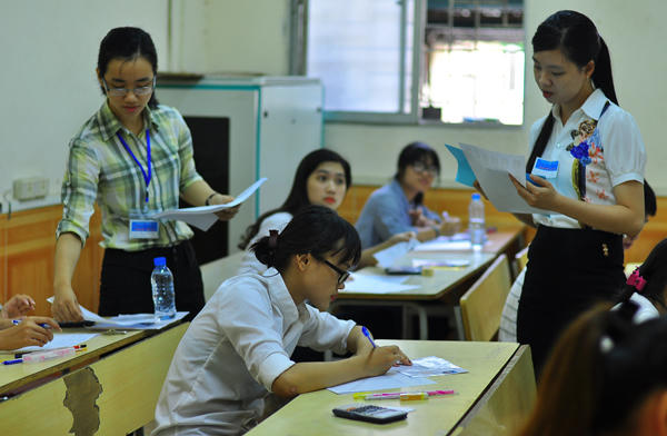 Thí sinh tham gia kỳ thi THPT Quốc gia - Ảnh: Xuân Đoàn