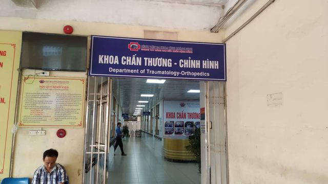 Nạn nhân đang điều trị tại khoa Chấn thương - Chỉnh hình  (ảnh CTV)