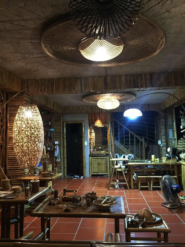 Nội thất bên trong cũng được làm từ tre (ảnh: HD).