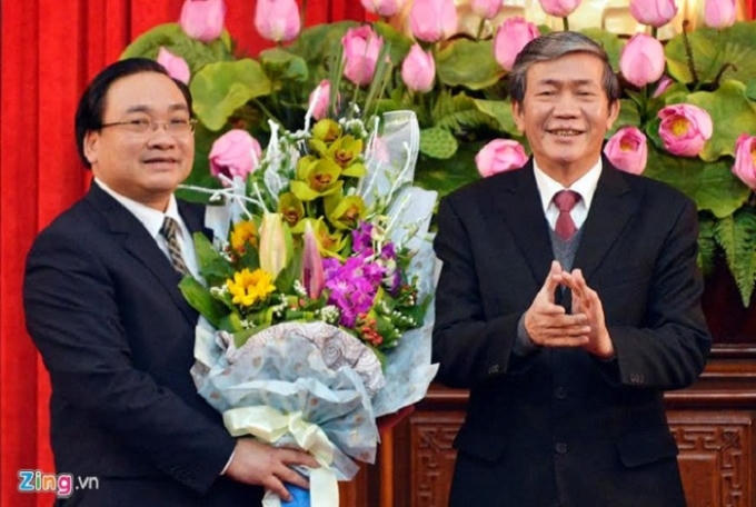 Ông Hoàng Trung Hải trong ngày nhận chức Bí thư Thành ủy Hà Nội. (Ảnh: Zing)