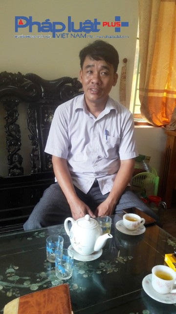 Ông Phí Đăng Chiến - Phó hiệu trưởng trường Tiểu học Lý Nhân (ảnh Đào Tấn)