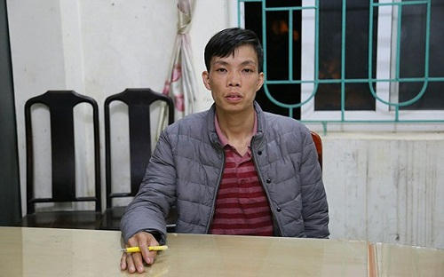 Đối tượng Đào Văn Bình tại cơ quan điều tra.