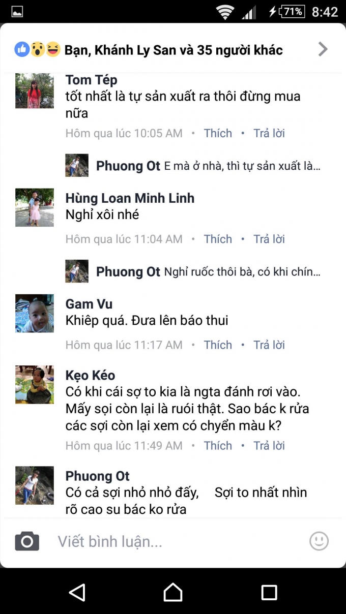 Vẫn còn người hoài nghi đánh rơi cao su vào ruốc.