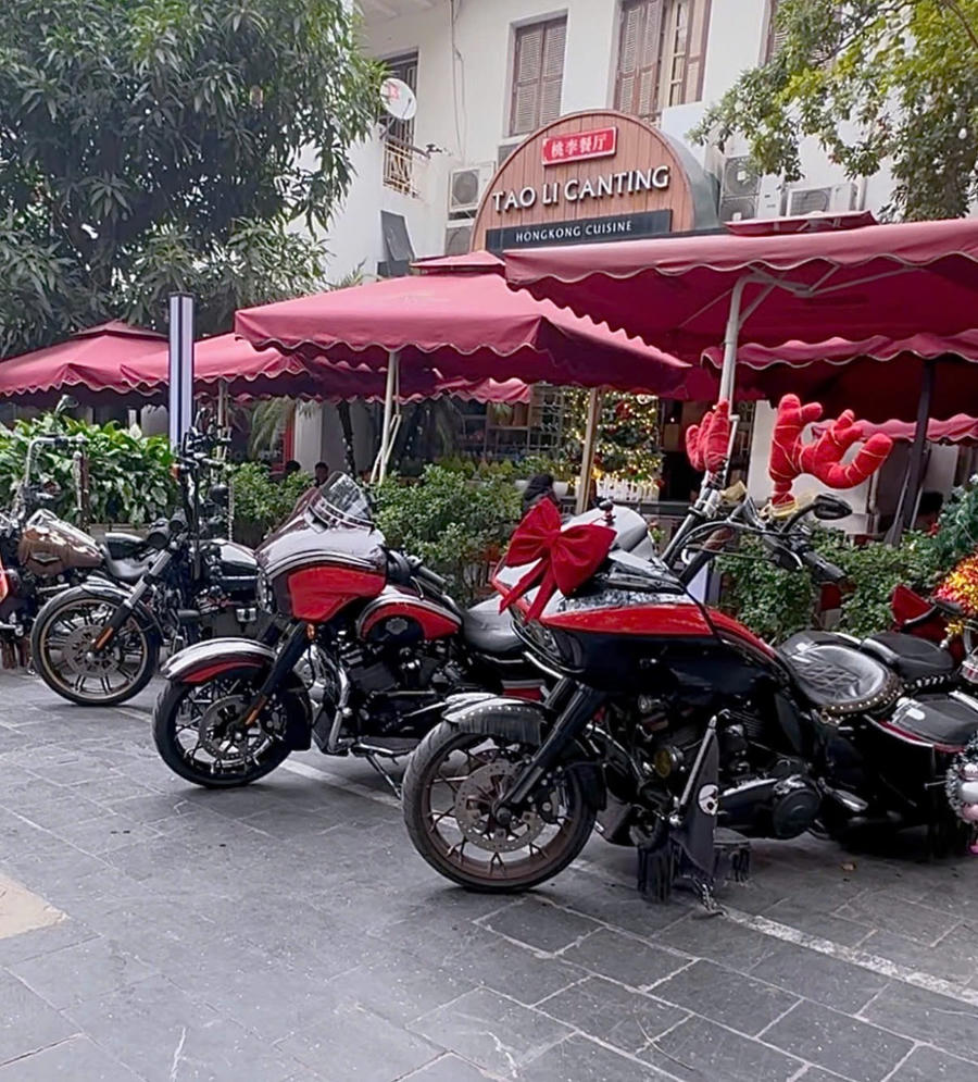 Một trong những chiếc xe Harley Davidson của ông Lý Trần Dũng được cho là đã lắp linh kiện mua không có hóa đơn chứng từ.