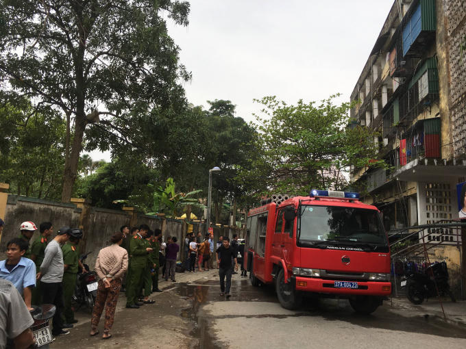Chung cư B5 Quang Trung nơi xảy ra vụ hỏa hoạn.