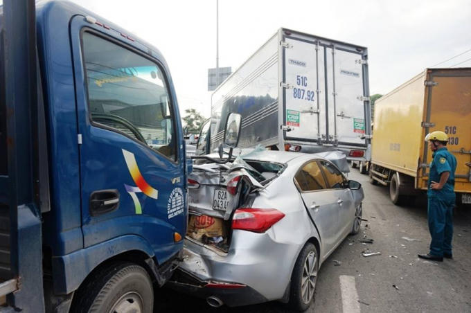 Hiện trường vụ tai nạn.