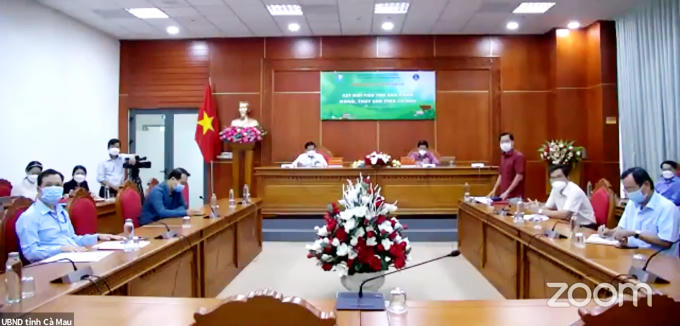 Quang Cảnh Trực tuyến tại điểm cầu tỉnh Cà Mau.