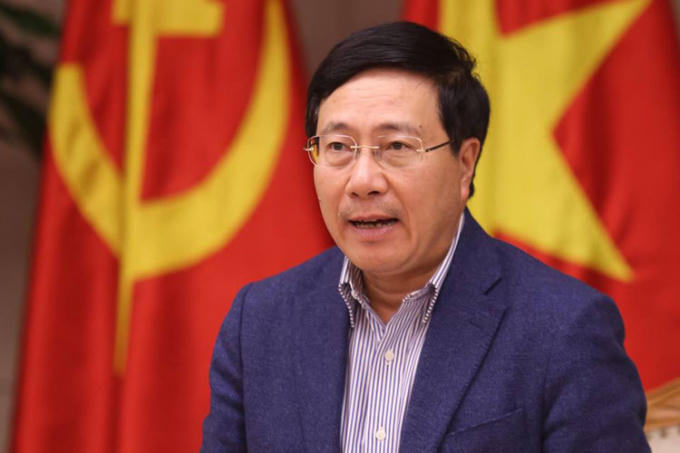 Phó thủ tướng, Bộ trưởng Ngoại giao Phạm Bình Minh chủ trì cuộc họp. Ảnh: Nguyễn Gia Chính.