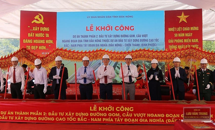 Khởi công dự án đường gom, cầu vượt cao tốc Gia Nghĩa - Chơn Thành tại Đắk Nông.