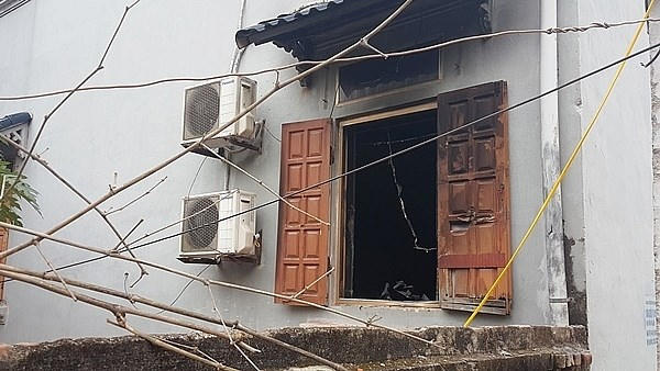 Hiện trường nơi xảy ra vụ nổ thương tâm.