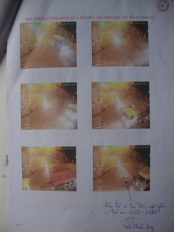 Bản ảnh nhận dạng hiện trường vụ tai nạn cho một góc nhìn khác về vụ việc có dấu hiệu oan sai