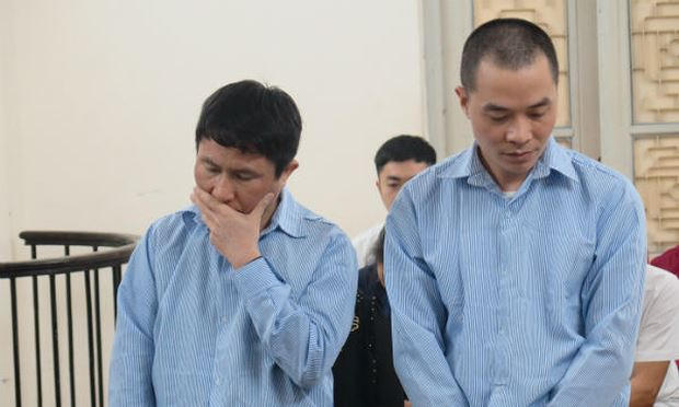 Các bị cáo tại tòa.