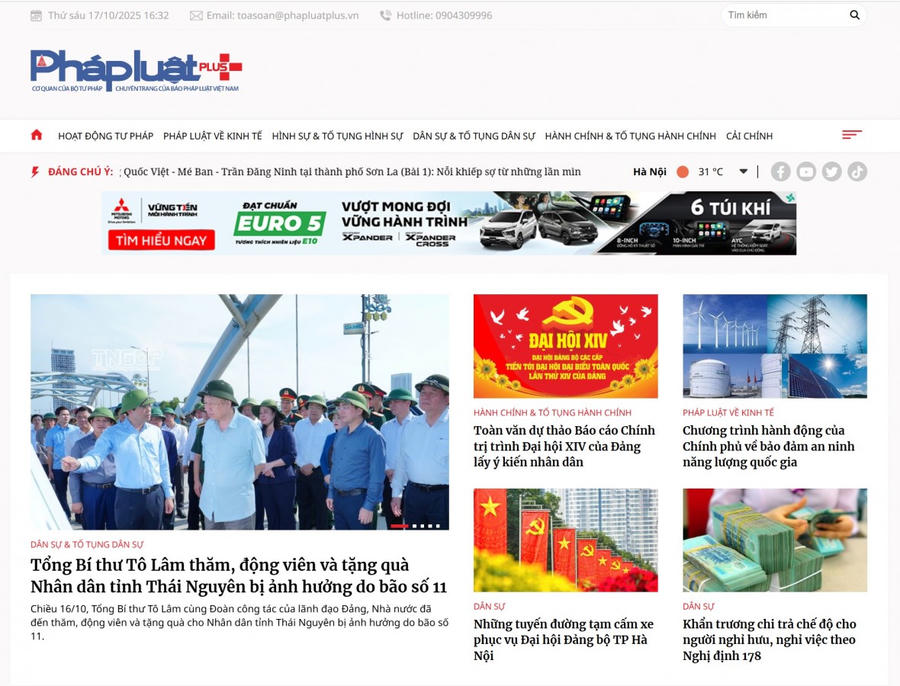 Chuyên trang truyền thông Pháp luật Plus + (Pháp luật Plus), trực thuộc Báo Pháp luật Việt Nam đã bước sang chặng đường 10 năm hình thành và phát triển.
