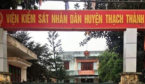 Trụ sở VKS Thạch Thành, nơi phát hiện ông Hưng tử vong.