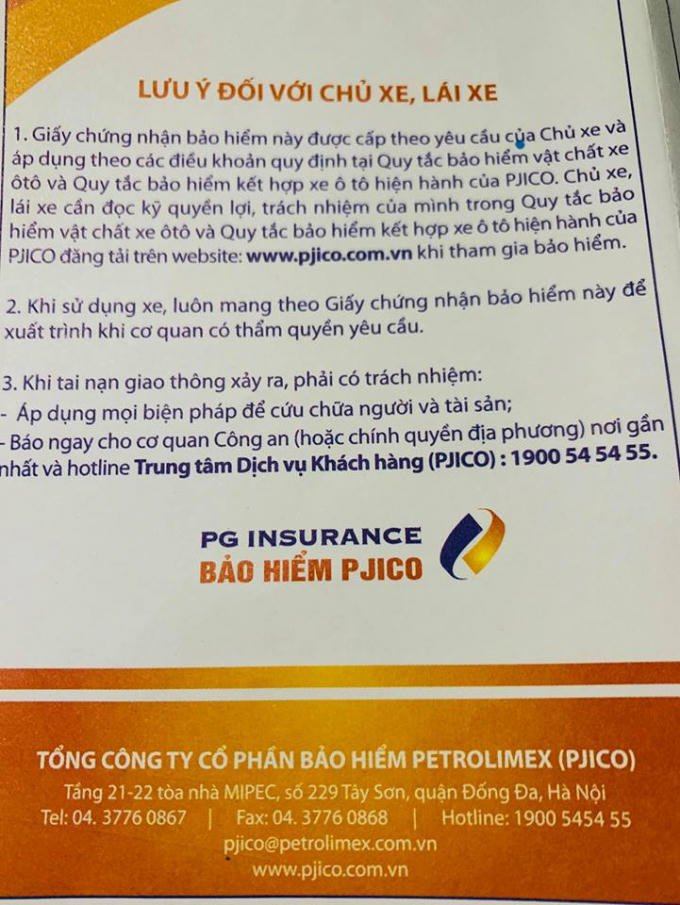Bảo hiểm m&agrave; chị N.T.H mua của&nbsp;PJICO.