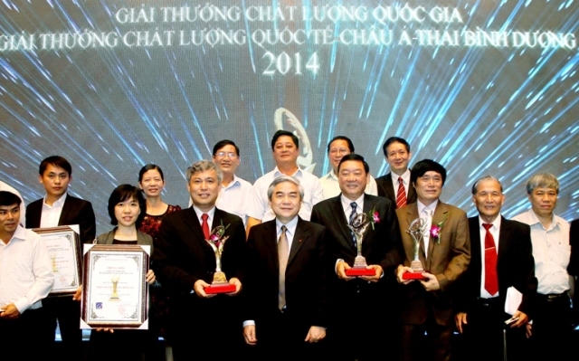 Năm 2014, có 65 doanh nghiệp được nhận Giải thưởng Chất lượng Quốc gia.