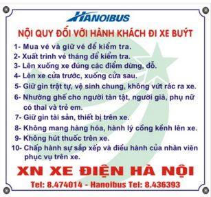 Nội quy trên xe buýt.
