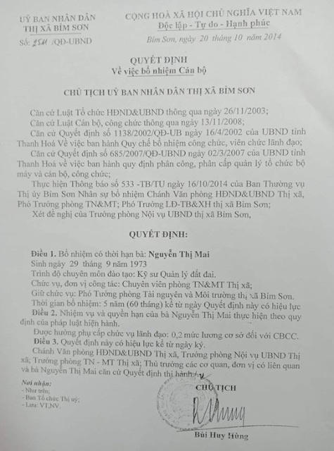 Thanh Hóa: 4 phó phòng mất chức do bổ nhiệm sai quy trình