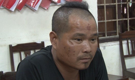 Huỳnh Tăng Đệ tại cơ quan công an.