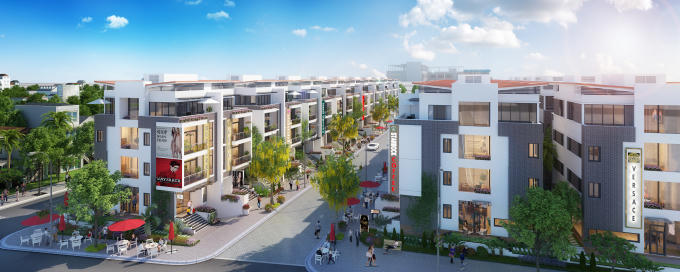 Shop villa Imperia Garden tọa lạc tr&ecirc;n hai mặt tiền đường Nguyễn Tu&acirc;n v&agrave; Nguyễn Huy Tưởng