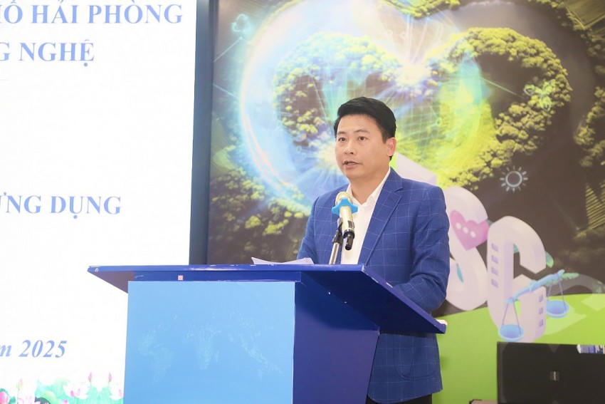 Giám đốc Sở Khoa học và Công nghệ TP Hải Phòng Nguyễn Cao Lân phát biểu tại hội nghị