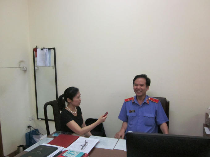 Ông Đỗ Xuân Tựu trả lời phỏng vấn Phapluatplus.vn (Ảnh Lương Liễu).