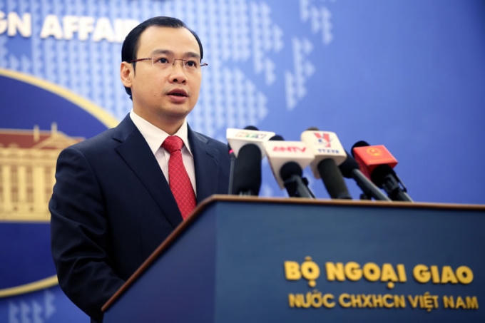 Người phát ngôn Bộ Ngoại giao Việt Nam Lê Hải Bình. (Ảnh: mofa)