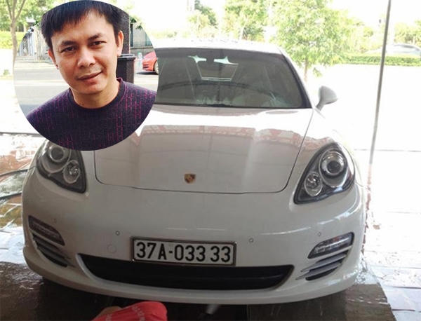 Chiếc Porscher màu trắng biển đẹp của Chu Đăng Khoa.
