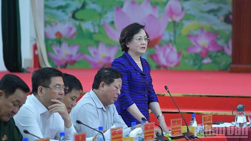 Bộ trưởng Nội vụ Phạm Thị Thanh Trà phát biểu ý kiến tại hội nghị.