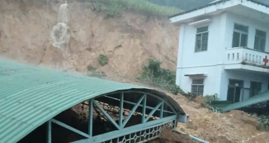 Rất may, vụ sạt lở không thiệt hại về người.