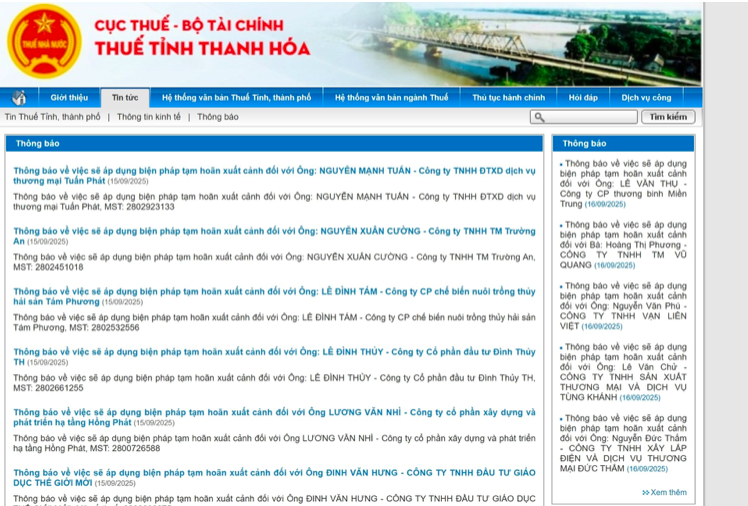 Nhiều giám đốc, người đại diện pháp luật của các công chây ì về nợ đọng thuế bị tạm hoãn xuất cảnh.