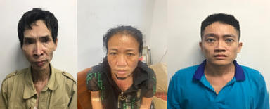 Các đối tượng bị bắt giữ