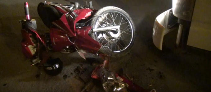 Xe máy bị hư hỏng nặng