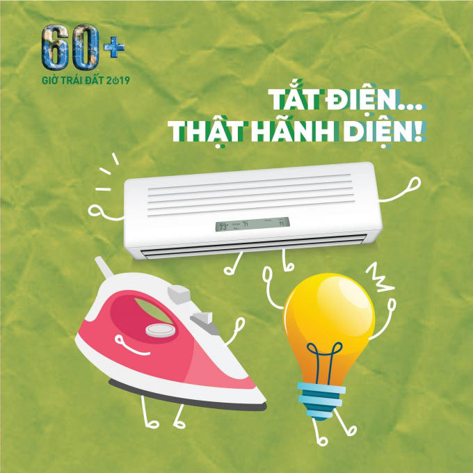 Chiến dịch Hưởng ứng Giờ Trái đất 2019 - Ảnh: Fanpage Giờ Trái đất