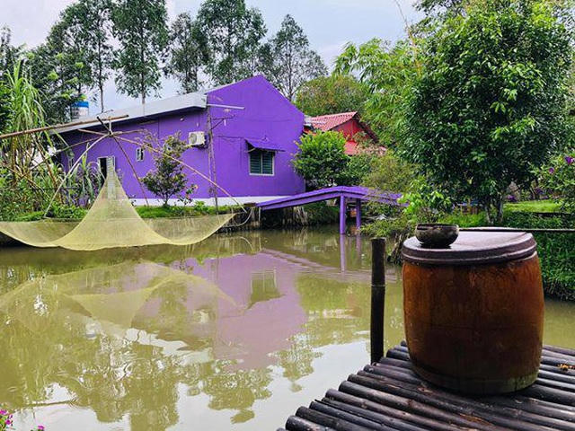 Ngôi nhà màu tím ở Cần Thơ (ảnh: FB).