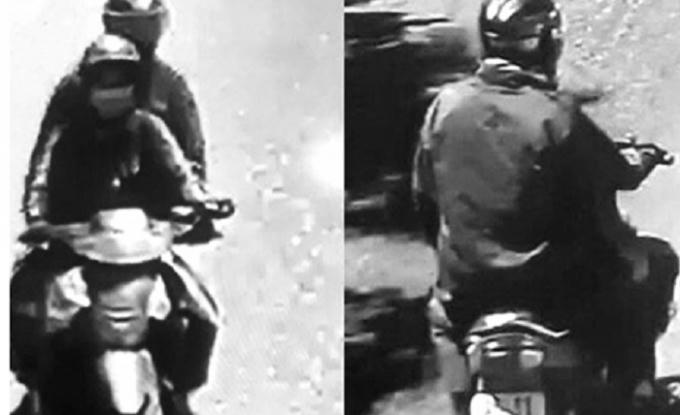 Hình ảnh nạn nhân chở nghi phạm Thắng trích xuất từ camera an ninh.