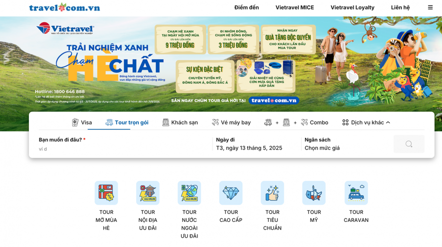 Công ty cổ phần Du lịch và Tiếp thị Giao thông Vận tải Việt Nam - Vietravel (UPCoM: VTR).